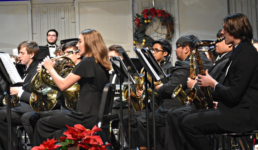 For the seniors pictured here, this was the last holiday concert of their high school career.